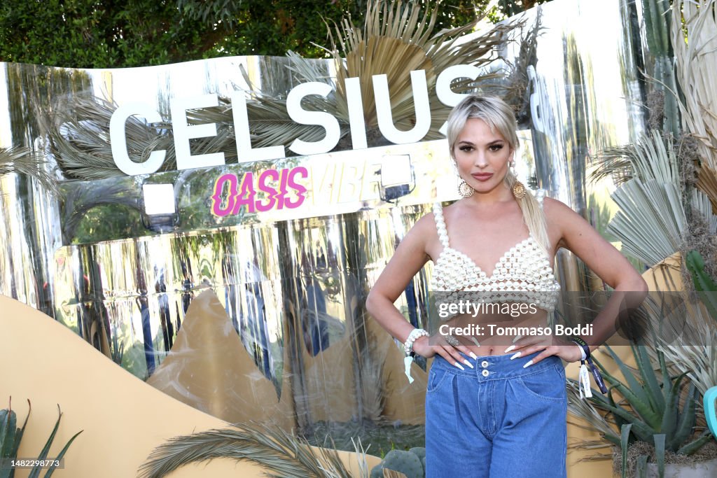 Ava Capra attends the CELSIUS Oasis Vibe House on April 14, 2023 in