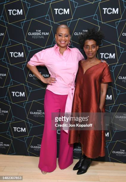 Host Jacqueline Stewart and Joie Lee attend the screening of “Paris Blues” during the 2023 TCM Classic Film Festival on April 14, 2023 in Los...