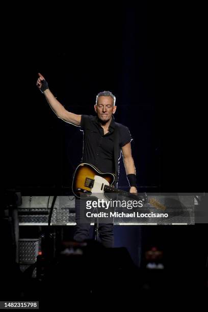 Bruce Springsteen performs at Prudential Center on April 14, 2023 in Newark, New Jersey.