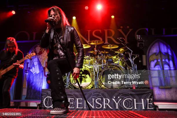 Todd La Torre of Queensrÿche performs during 'The Digital Noise Alliance Tour' at Brooklyn Bowl Nashville on April 14, 2023 in Nashville, Tennessee.