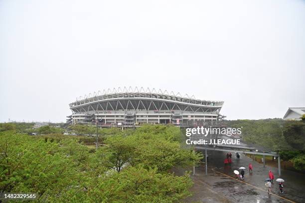 General view prior to the J.LEAGUE Meiji Yasuda J1 8th Sec. Match between Kashima Antlers and Vissel Kobe at Kashima Soccer Stadium on April 15, 2023...