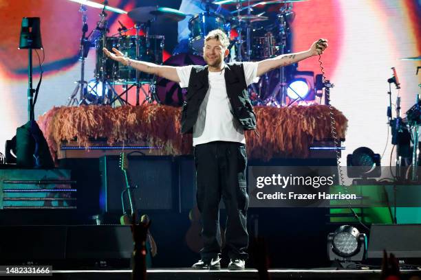 Damon Albarn of Gorillaz performs at the Coachella Stage during the 2023 Coachella Valley Music and Arts Festival on April 14, 2023 in Indio,...