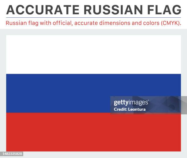 illustrations, cliparts, dessins animés et icônes de drapeau russe (couleurs officielles cmjn, spécifications officielles) - orthodoxie russe