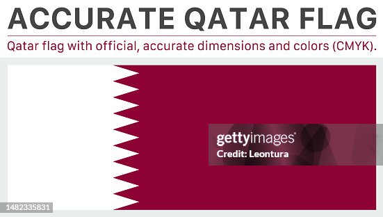 Qatari Flag (Official CMYK Colors, Official Specifications) Qatari Flag (Official CMYK Colors, Official Specifications)