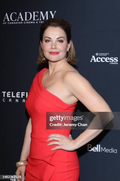 Erica Durance attends the 2023 Canadian Screen Awards - Comedic & Dramatic Arts Awards held at Meridian Hall on April 14, 2023 in Toronto, Ontario.