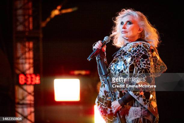 Debbie Harry of Blondie performs onstage at the 2023 Coachella Valley Music and Arts Festival on April 14, 2023 in Indio, California.