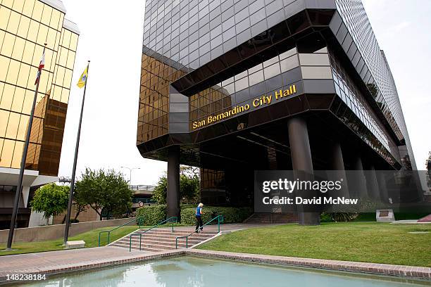 San Bernardino City Hall stands on July 12, 2012 in San Bernardino, California. The San Bernardino City Council voted this week to file for Chapter 9...