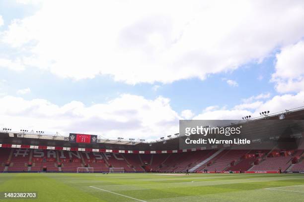 General view inside the stadium prior to the Premier League match between Southampton FC and Crystal Palace at Friends Provident St. Mary's Stadium...