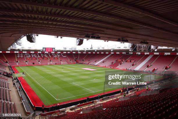 General view inside the stadium prior to the Premier League match between Southampton FC and Crystal Palace at Friends Provident St. Mary's Stadium...