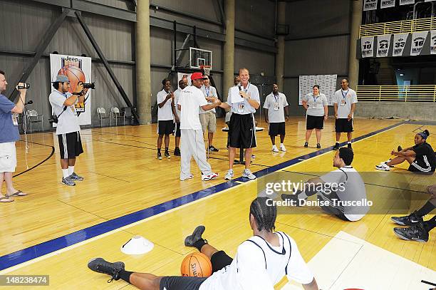 Nick Cannon during the Jalen Rose Leadership Academy Clinic at Impact Basketball on July 12, 2012 in Las Vegas, Nevada.