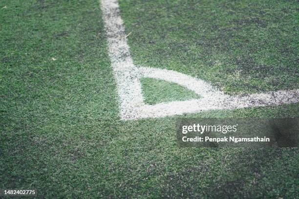 corner line football field - elevated view of corner stock pictures, royalty-free photos & images