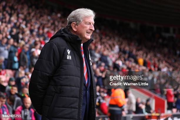 Roy Hodgson, Manager of Crystal Palace, looks on prior to the Premier League match between Southampton FC and Crystal Palace at Friends Provident St....