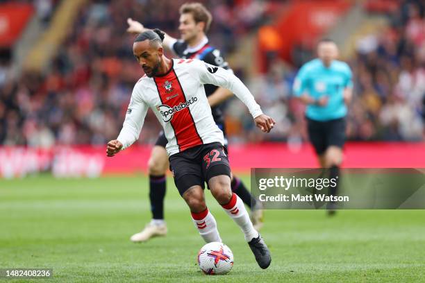 Theo Walcott of Southampton during the Premier League match between Southampton FC and Crystal Palace at St. Mary's Stadium on April 15, 2023 in...