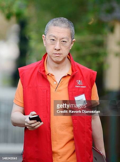 Victor Koo, creator of YouKu.com, he is also the former President of Sohu.com., attends Allen & Company's Sun Valley Conference on July 12, 2012 in...