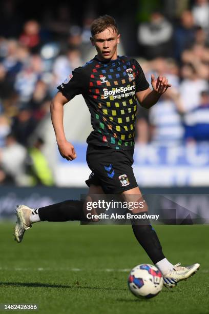 Callum Doyle of Coventry City during the Sky Bet Championship between Queens Park Rangers and Coventry City at Loftus Road on April 15, 2023 in...