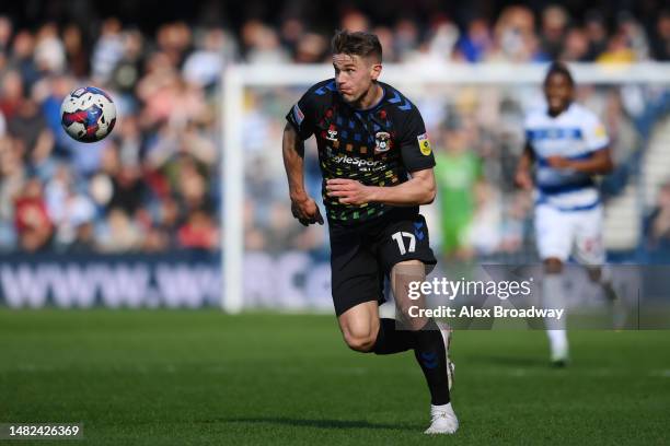 Viktor Gyokeres of Coventry City in action during the Sky Bet Championship between Queens Park Rangers and Coventry City at Loftus Road on April 15,...