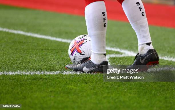 Boots of James Ward-Prowse of Southampton during the Premier League match between Southampton FC and Crystal Palace at St. Mary's Stadium on April...