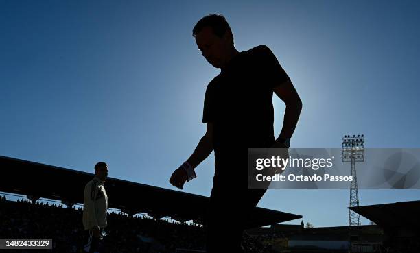 Head coach, Roger Schmidt of SL Benfica during the Liga Portugal Bwin match between GD Chaves and SL Benfica at Estadio Municipal Engenheiro Manuel...