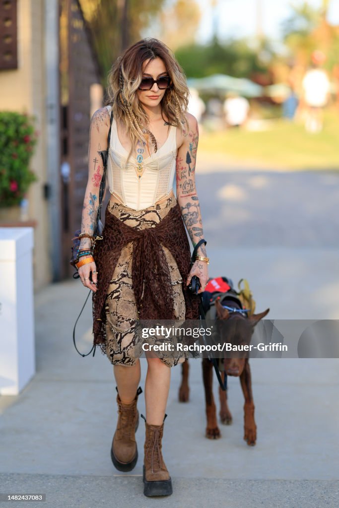 Paris Jackson is seen arriving to the Celsius Coachella party on