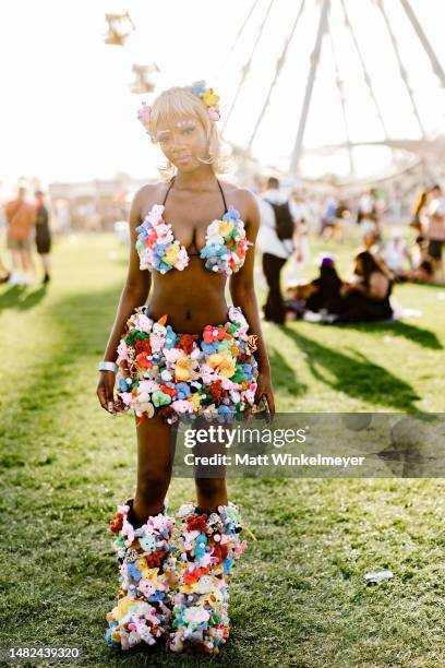 Festival goers attend the 2023 Coachella Valley Music and Arts Festival on April 14, 2023 in Indio, California.