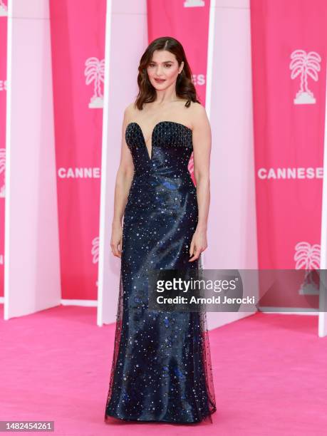 Rachel Weisz attends the 6th Canneseries International Festival : Day Two on April 15, 2023 in Cannes, France.