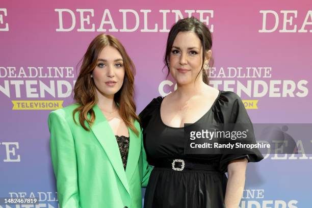 Sophie Nélisse and Melanie Lynskey attend Deadline Contenders Television at Directors Guild Of America on April 15, 2023 in Los Angeles, California.
