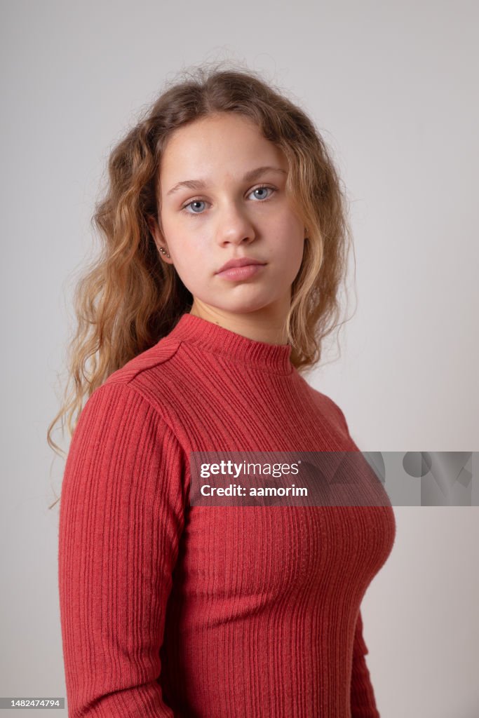 Blond teenager portrait