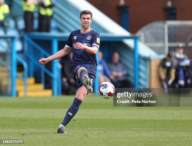 Paul Huntington of Carlisle United in action during the Sky Bet League Two between Carlisle United and Northampton Town at Brunton Park on April 15,...