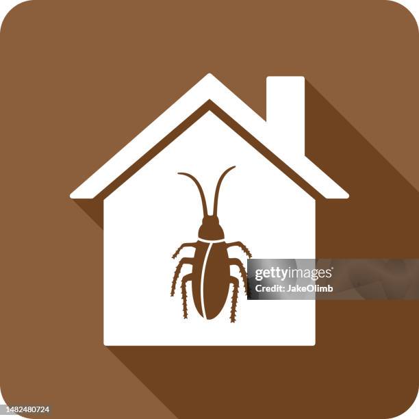 house cockroach icon silhouette 1 - cockroach stock illustrations
