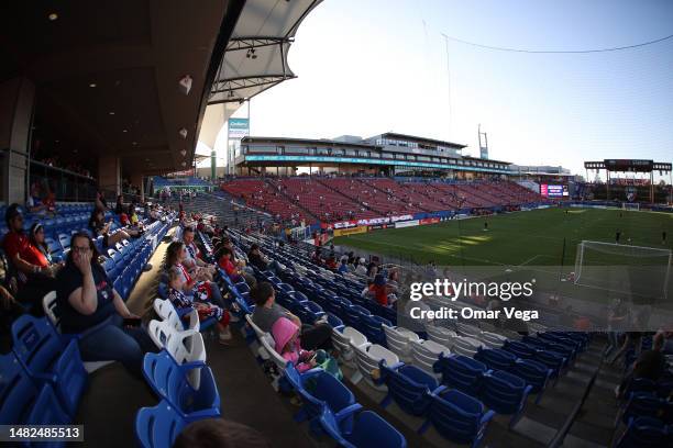 Fans of FC Dallas attend the MLS game between Real Salt Lake and FC Dallas at Toyota Stadium on April 15, 2023 in Frisco, Texas.