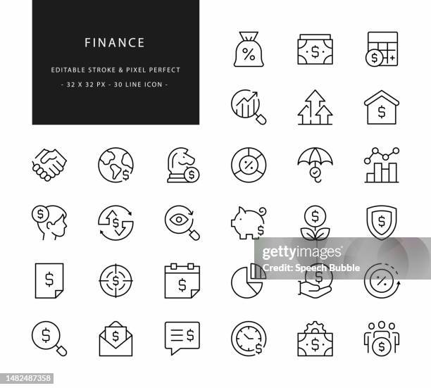 ilustraciones, imágenes clip art, dibujos animados e iconos de stock de iconos de línea de finanzas. trazo editable. pixel perfecto. - cash flow