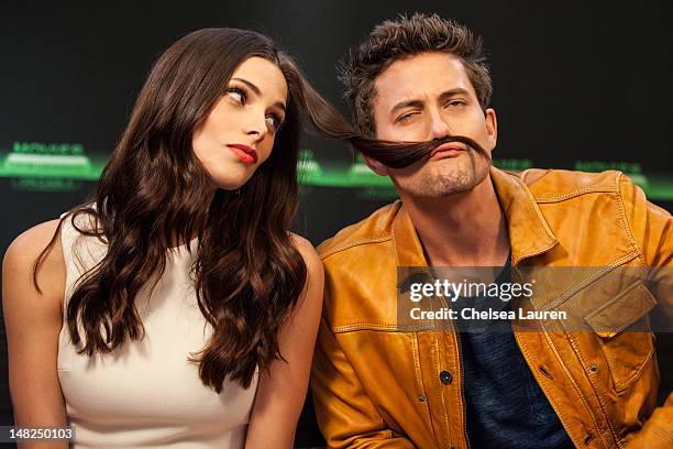 Actors Ashley Greene and Jackson Rathbone attend the Movies On Demand lounge at Comic Con at Hard Rock Hotel San Diego on July 12, 2012 in San Diego,...