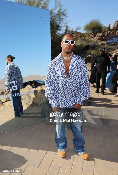 Lewis Hamilton attends the Marc Jacobs & i-D 'The Pre-Party' at Viking Villa on April 15, 2023 in Palm Springs, California.