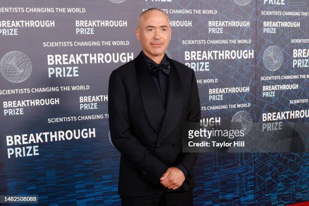 Robert Downey Jr. Attends the 9th annual Breakthrough Prize ceremony at Academy Museum of Motion Pictures on April 15, 2023 in Los Angeles,...