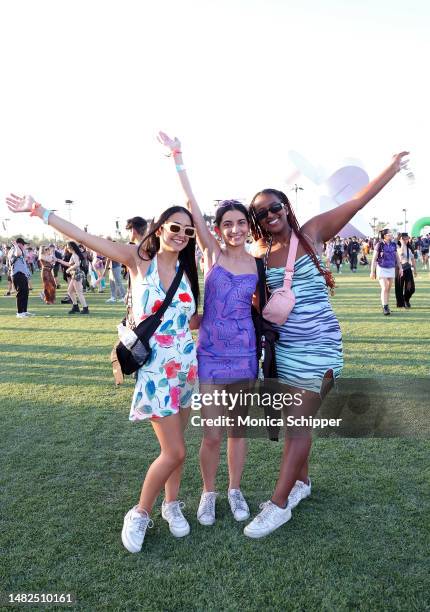 Festivalgoers attend the 2023 Coachella Valley Music and Arts Festival on April 15, 2023 in Indio, California.