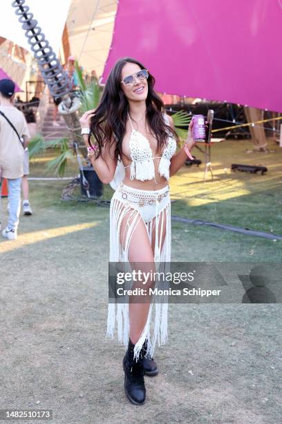 Festivalgoer attends the 2023 Coachella Valley Music and Arts Festival on April 15, 2023 in Indio, California.