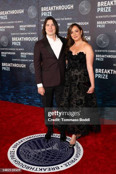 Vlad Tenev and Celina Tenev arrive at the Ninth Breakthrough Prize Ceremony at Academy Museum of Motion Pictures on April 15, 2023 in Los Angeles,...