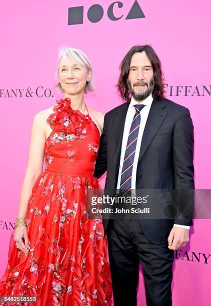 Alexandra Grant and Keanu Reeves attend MOCA Gala 2023 at The Geffen Contemporary at MOCA on April 15, 2023 in Los Angeles, California.