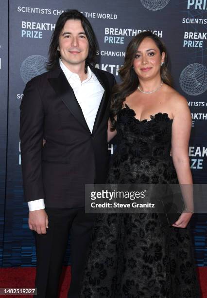 Vlad Tenev and Celina Tenev arrives at the 9th Annual Breakthrough Prize Ceremony at Academy Museum of Motion Pictures on April 15, 2023 in Los...