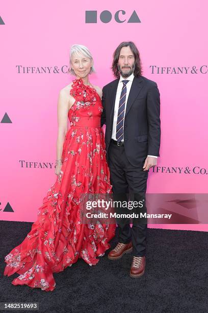 Alexandra Grant and Keanu Reeves attend the MOCA Gala 2023 at The Geffen Contemporary at MOCA on April 15, 2023 in Los Angeles, California.