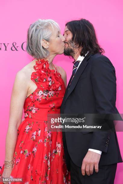 Alexandra Grant and Keanu Reeves attend the MOCA Gala 2023 at The Geffen Contemporary at MOCA on April 15, 2023 in Los Angeles, California.