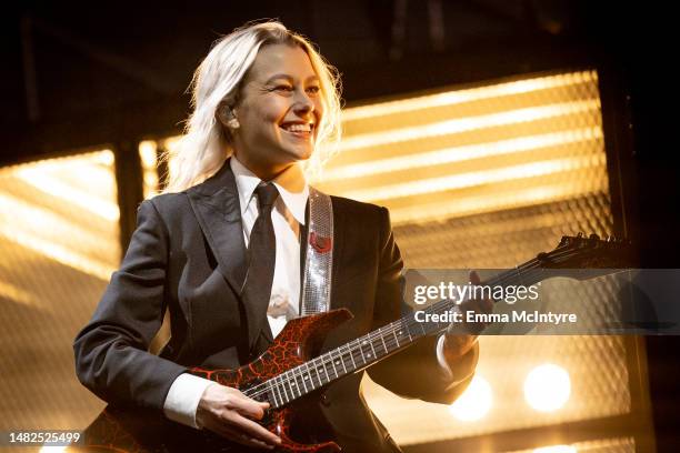 Phoebe Bridgers of Boygenius performs at the Outdoor Theatre during the 2023 Coachella Valley Music and Arts Festival on April 15, 2023 in Indio,...