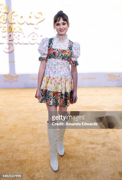 Audrey Grace Marshall attends the "Are You There God It's Me, Margaret." Los Angeles Premiere at the Regency Village Theatre on April 15, 2023 in Los...