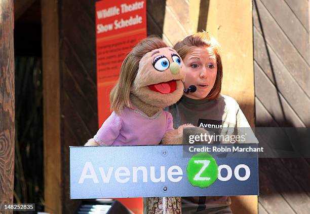 Kate Monster, Michelle Dumoulin, of Avenue Zoo visits at Bronx Zoo on July 12, 2012 in New York City.