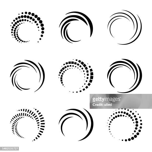 circles - semi circle stock illustrations
