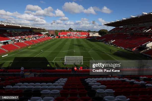 General view of the stadium before the round 24 A-League Men's match between Adelaide United and Western United at Coopers Stadium, on April 16 in...
