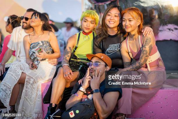 Festivalgoers attend the 2023 Coachella Valley Music and Arts Festival on April 15, 2023 in Indio, California.