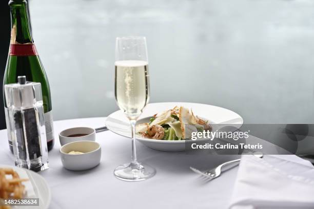 room service on a cruise ship balcony - first class champagne stock pictures, royalty-free photos & images