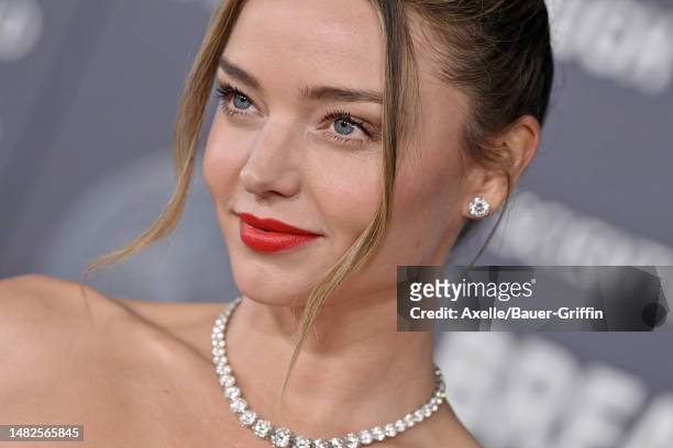 Miranda Kerr attends the 9th Annual Breakthrough Prize Ceremony at Academy Museum of Motion Pictures on April 15, 2023 in Los Angeles, California.