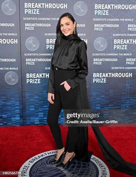 Gal Gadot attends the 9th Annual Breakthrough Prize Ceremony at Academy Museum of Motion Pictures on April 15, 2023 in Los Angeles, California.